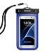 Produktbild MoKo wasserdichte Hülle Tasche Beachbag mit Halsband und Armband IPX8 Schutzhülle für iPhone 7/5S/5SE/6/6s/7 Plus, Samsung Galaxy S10/S10 Plus/S10e/S5/S6/S7/J5/A5, 4-5.7 Zoll Handy, Blau