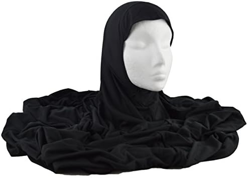 Muslim Womens Islamic Ihram Black - Cotton - Fitted - suitable for Praying Hajj Umrah Veil Jilbab