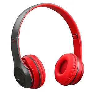 JOKIN P47 Wireless Bluetooth Over the Ear Headphone with Mic (Red)