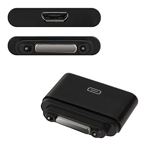 kwmobile Magnetischer USB 2.0 Adapter zur Verbindung des Sony Xperia Tablet Z2 / Xperia Z1 / Z1 Compact / Z2 / Z3 mit dem Magnetladeanschluss in Schwarz - 5