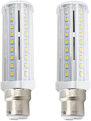 ELEDISON 2-Pack B22 Bayonet Base 10W LED Corn Light Bulb Ceiling PL Downlight Bulb Corn Light Aluminum alloy with Clear Cover 35x120mm SMD2835 1000LM Wall Light Courtyard Road Gallery Lighting 100W Incandescent Bulb Equivalent (Warm White 3000K)