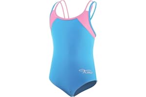 TIZAX Costume da Bagno Intero per Bambina e Ragazze Cinghie Incrociate Solide Rashguard UPF 50+ Asciugatura Rapida