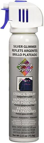 Stencil Spray Opaque Fabric Paint 2.5 Ounces-Silver Glimmer