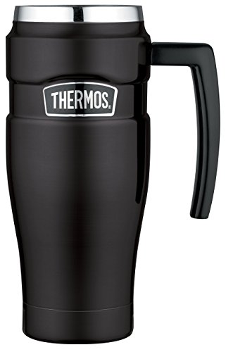 Thermos Edelstahl König Travel Mug - Matt Black (470 ml)