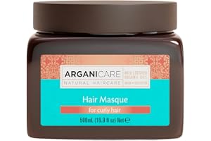ARGANICARE - Masque Nourrissant Cheveux à l'Huile d'Argan - Soin Cheveux Bouclés - Pot 500 ml