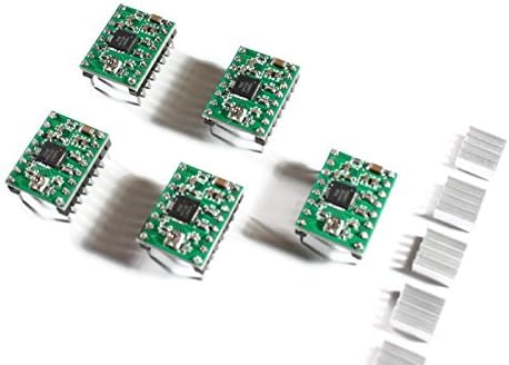 Paradisetronic.com 5x A4988 Stepper Motor Driver Module with Heat Sink - for CNC Shields, RAMPS 1.4, 3D Printer, Prusa Mendel