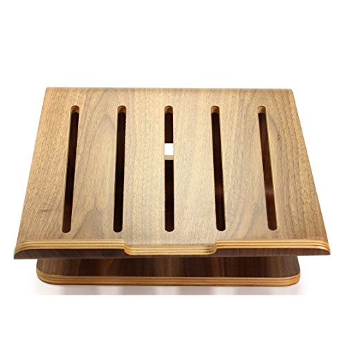 [TOP] Laptopständer [Original Urcover®] Samdi Edition Echt Holz Notebookständer und Halter für Apple Macbook Pro/Retina Samsung Notebook Ständer Asus Laptop [Deutscher FACHHANDEL] Dunkel Braun - 2