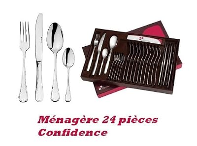 Guy Degrenne Confidence miroir Ménagère 24 pièces