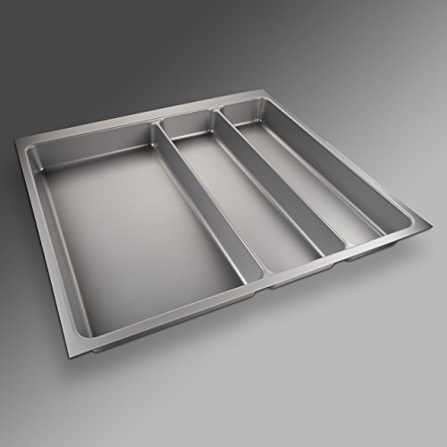 SO-TECH® Besteckeinsatz ORGA-BOX II Maxi für Nobilia 60er Schublade (462 x 509 mm) silbergrau