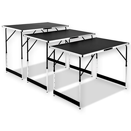 INXX 30303 Alu-Mehrzwecktisch 3-teilig 100cm x 60cm Tapeziertisch