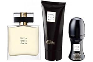 Avon Little Black Dress Parfum Juego de 3 piezas. Eau de Parfum Spray, bodylotion, DEO Roller en weihnachtlicher Bolsa de Regalo