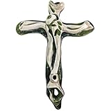 Keramik gekreuzigten und Made Hand Lackiert Signed ITALDESIGN FOGLIARO N ° A000003