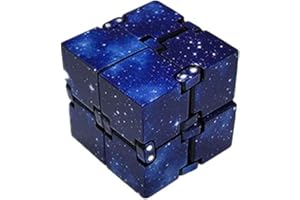 Rmeet Infinity Cube,Kunststoff Zauberwürfel PVC Mini Finger Unendlicher Würfel Handlich Zappeln Spiel für Kinder Erwachsene Tötungszeit ADD ADHS Angststörung Silber