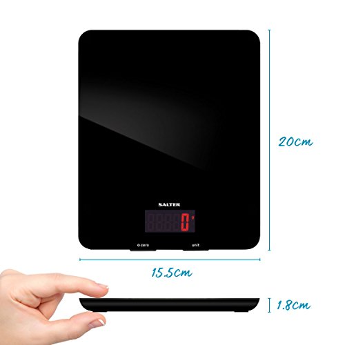 Salter 1150 BKDR Elektronische Küchenwaage aus Glas - 7
