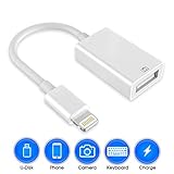 【CONNECT CAMERA】 Die Übertragung erfolgt mit 14MB / S ~ 16MB / S, Schnellere Übertragung von Fotos und Videos zwischen zwei iOS-Geräten mit USB 3.0-Geschwindigkeit. Übertragen Sie Fotos und Videos von der Kamera auf Ihr Pad / Telefon Ihre Familie und Freund jederzeit und überall