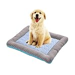Volwco-Lettino-rinfrescante-per-Cani-Canile-Tappeto-per-Animali-Domestici-Letto-Tappetino-Rinfrescante-per-Cane-Gatto-Animali-Atossico-Autorinfrescante-Materassin-in-Estate-Blu-S-45-x-35-cm