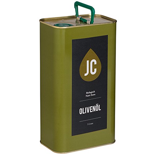 JC Olivenöl - JC Huile d'Olive - Biologique Extra Vierge - Region Kalamata, PDO (AOP) - Prémium Qualité disponible en 3 conteneur (Flacon 500 ml, Bidon 5 litres, Bidon 3 litres) (3 Liter)