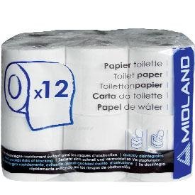 Midland Papier toilette WC chimique 12 rouleaux
