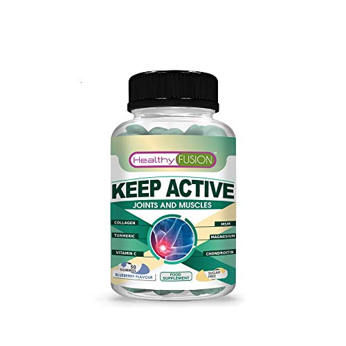 Keep Active - Powerful Microencapsulated Turmeric with Collagen, Magnesium, Chondroitin, MSM & Vitamin C - Forget Joint and Muscle Pain - Get Stronger and Healthier Joints and Muscles - 50 Gummies