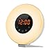 Produktbild Sopear Wake up Light sunrise sunset Simulator Digital Alarm Clock farbig LED Nacht Licht mit Erinnerung Funktion 5 Natural Sounds und FM Radio EU Stecker