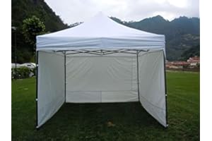 CILVANI SRL GAZEBO PROF. 3X3 MT PIEGHEVOLE RAPIDO AUTOMETICO CON SET PARETI LATERALI (GAZ.BIANCO + 3 PARETI)