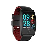 WANGXN Smart Armbänder Blutdruck Blutsauger-Rate Sport wasserdichtes Armband,Red