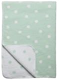 Meyco 1531050 Babydecke / Kuscheldecke aus 100 prozent Baumwolle, 75 x 100 cm, Punkte rosa / weiß