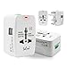 SeCro Smart All In One International Adapter with Two USB Charging Port | Universal Travel Adapter with Usb | Universal Plug Converter ( EU, US ,AUS,NZ,Europe,UK) 150+ Countries ((1 Pack) - White) RS.499.00