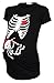 Happy Mama. Woman's Maternity Xmas Santa Baby Skeleton X-ray T-shirt Tee. 049p (Black, UK 10/12)