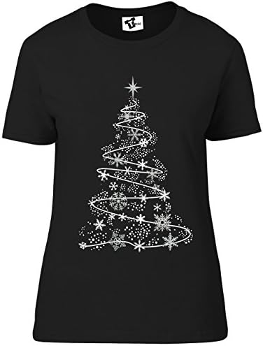 Teezee Snowflake Christmas Tree T-Shirt - Women's