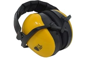 Viwanda Kapselgehörschutz Beethoven gelb - Gehörschutz mit verstellbarem Kopfbügel für Lärm bis SNR: 29,8dB - Hörschutz mit geringem Gewicht für Jugendliche und Erwachsene CE EN352-1 zertifiziert