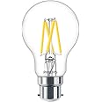 PHILIPS Master Value LED 3.4W (40W) A60 Glass Bulb, B22 Bayonet Cap, Dim Tone, Warm White, Clear Globe, UK
