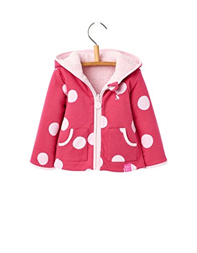 Baby Joules Baby Girls Baby Cosette Reversible Fleece Top Pink Dot (12-18 months)