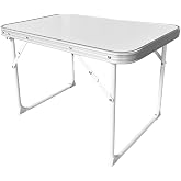 Acomoda Textil Aluminium Folding Camping Table for Garden, Picnic and Camping - Multifunctional Side Tray - Portable and Ligh