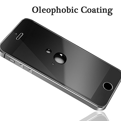 iPhone 5S SE Panzerglas Schutzfolie, DOSMUNG[2 Stück] Panzerglasfolie iPhone 5S SE 5 5c, 9H Härtegrad Gehärtetem Glas Displayschutzfolie, 99% Transparenz-Schutz vor Wasser, Öl, Staub und Kratzern - 2