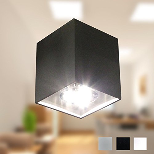 Foco LED Lámpara de techo lámpara de techo Foco Downlight Diseño Techo Foco Piso GU10 CE 230 V (Negro)