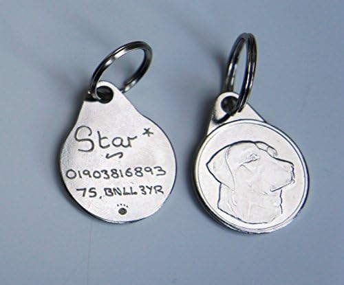 Paradise PetsLABRADOR DOG TAG 25MM HAND ENGRAVED TAG - PLEASE TICK GIFT MESSAGE BOX TO ENTER DETAILS FOR ENGRAVING, MESSAGE US BY CLICKING CONTACT SELLER OR CALL US ON 01903 816893