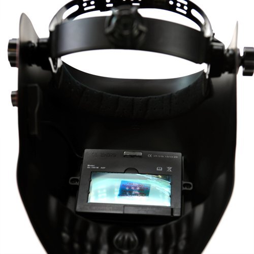 SAILUN Solar Automatik Schweißschild Maske Schweißhelm Schweißschirm Gesichtsmaske Farbe Flames Schädel (Modell 1) - 8