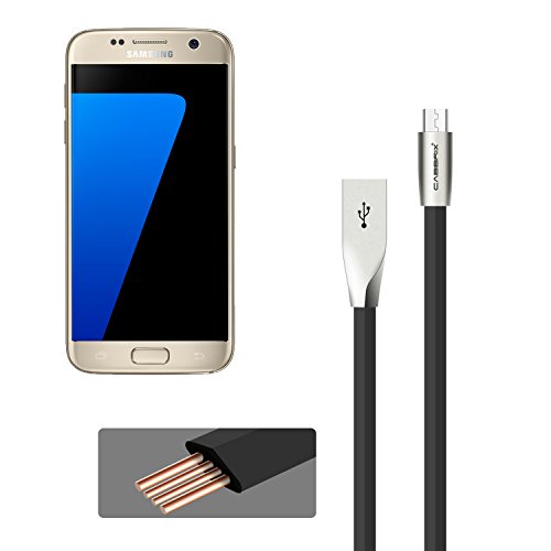 CABBRIX 2 x Micro USB Daten- und Ladekabel für Samsung Galaxy S3 S4 S5 mini S6 S7 Edge A3 A5 J5 Note 4 5, Huawei P8 Lite, Lumia 650, Sony, Android, Gamepad Controller XBOX PS4 1,5 Meter - 4