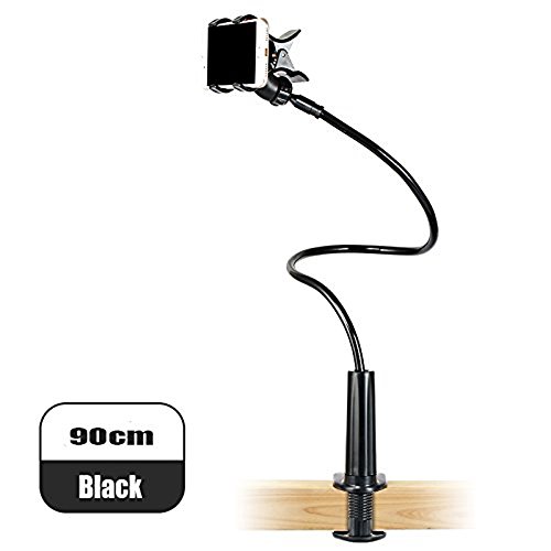 Handyhalter, LONZOTH handy halterung Schwanenhals Halter Universal StÃ¤nder fÃ¼r iPhone Smartphone Handy Tablet 360Â° Drehen (Schwarz)