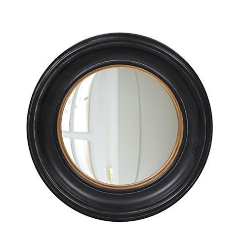 Klassischer Wandspiegel Fischauge , rund, Schwarz