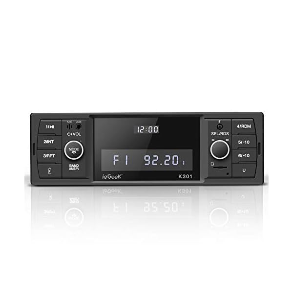 ieGeek Bluetooth Autoradio, RDS/MP3/FM/AM/SD/AUX/USB Funktion mit doppelt drehenden Lautstärketasten, Mit Bluetooth Freisprecheinrichtung