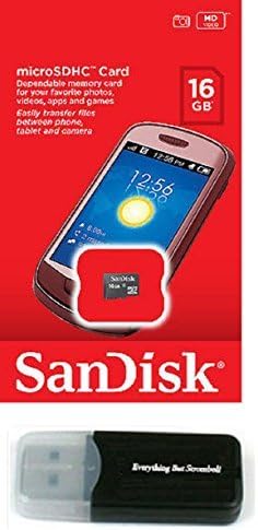 SanDisk 16GB MicroSD HC MicroSDHC Memory Card 16G (16 Gigabyte) for Motorola Moto E Moto G LTE Nokia Lumia Icon X X+ XL Lumia 930 635 630 530 X2 with Everything But Stromboli Card Reader