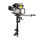  Grünwelt GW-200FC Aussenborder 6.5 PS 4-Takt 196ccm Benzin-Bootsmotor Außenborder Außenbordmotor Schlauchboote Fischerboote Bootsmotor Angeln