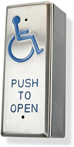 Amalocks DRB002-ND PUSH TO OPEN with Wheelchair Logo DDA Push Door Release Switch Large Narrow Design