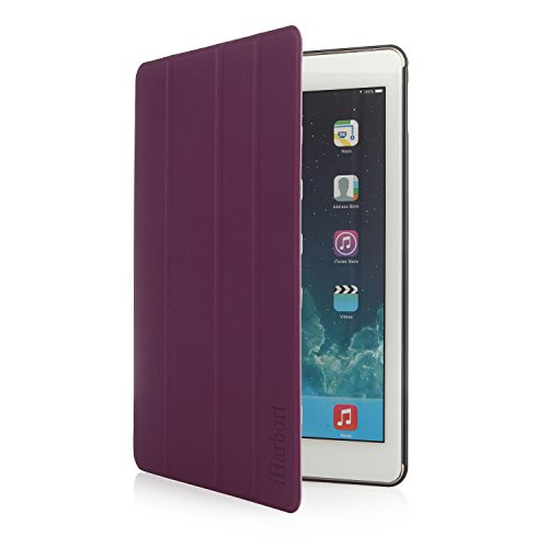 iHarbort® iPad Air 2 Hülle – Premium PU Leder Tasche Hülle Etui Schutzhülle Ständer für iPad Air 2, mit Schlaf / Wach-up-Funktion (iPad Air 2, Lila) - 5