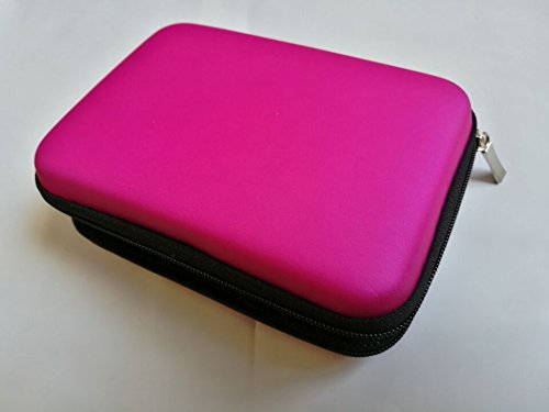 Worsendy Fest plattentasche Tragbar Externe Festplatte Tasche Schutz Etui Schutzhülle Tasche Hülle für externe Festplatte 14x10x4cm (Rosa) - 5