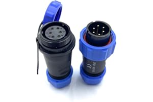 BAYZCONN Anschlussstecker Luftfahrtstecker SP21 6 Polig, IP68 6 Pin Lötfreier Aviation-Stecker Wasserdichter und Staubdichter Luftfahrtstecker für Außenlampen Verwendet 500V 25A (12AWG Kabel Schraub-Crimp)