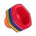 Colorful Hair Dye Brush and Bowl Set, Rainbow Hair Coloring Brush Bowl Set-7 Color by Perfehair