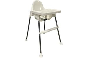 SUPERGIFT.COM Adjustable 3-in-1 Baby Highchair Infant High Feeding Seat Toddler/Children Table Chair with Safety Belt and Footrest, White